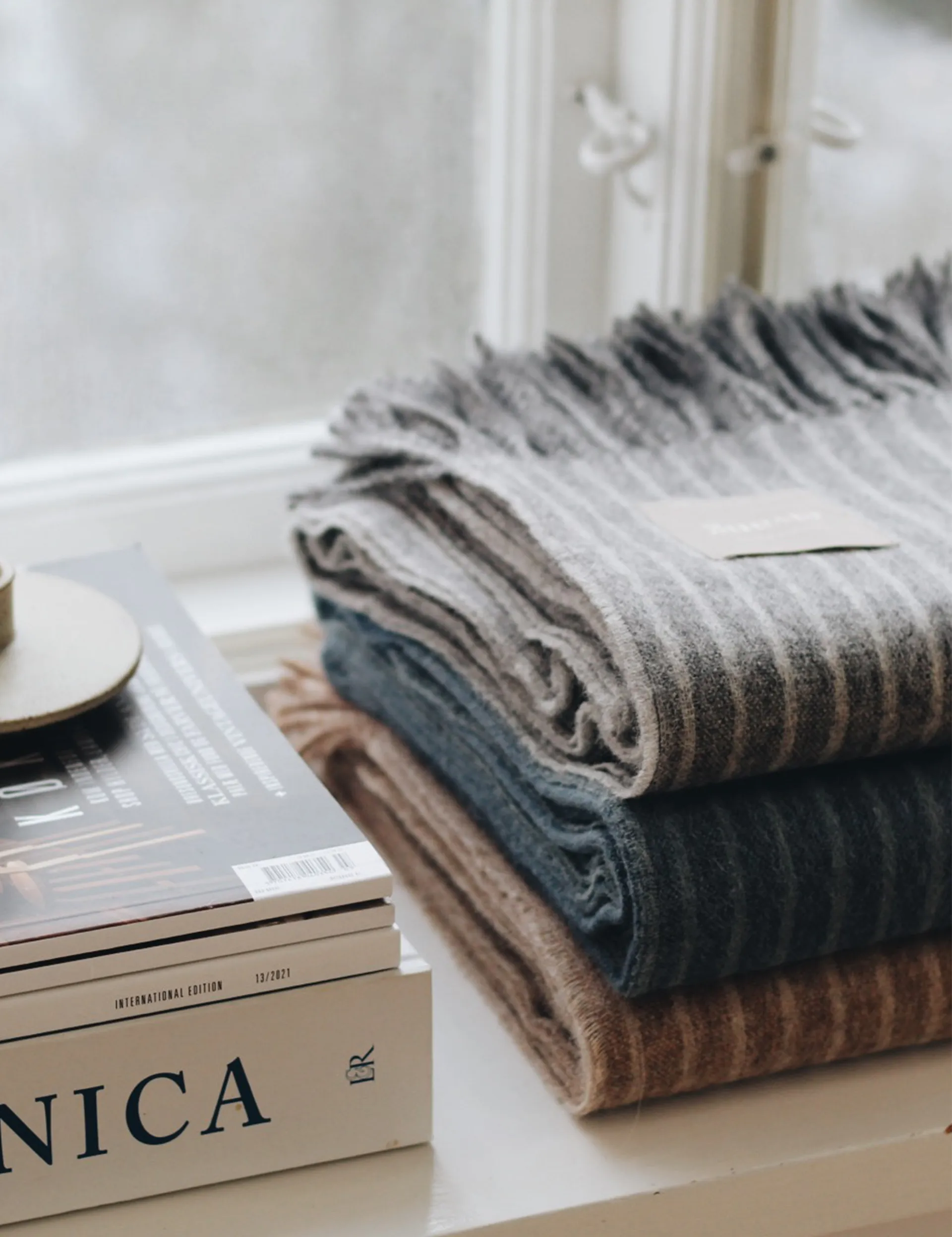 Stripes plaid 130x200 cm, Camel Elvang Denmark