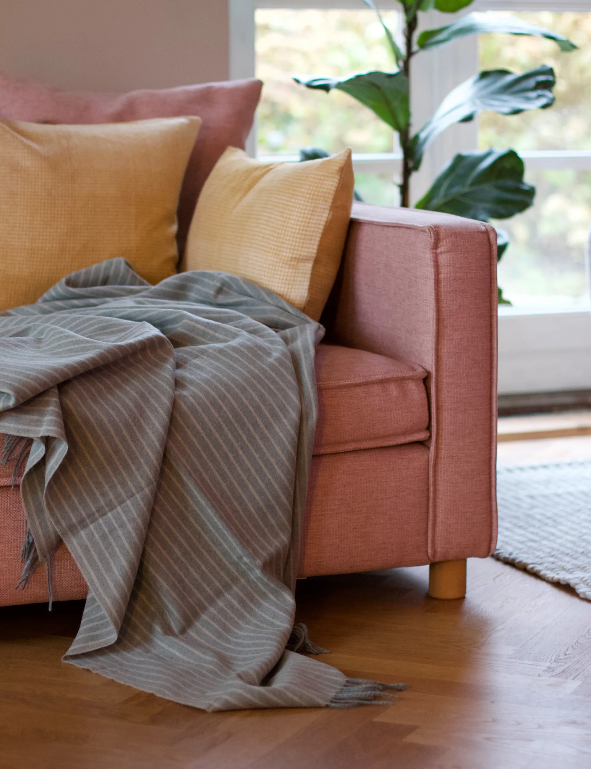 Stripes plaid 130x200 cm, Green Elvang Denmark