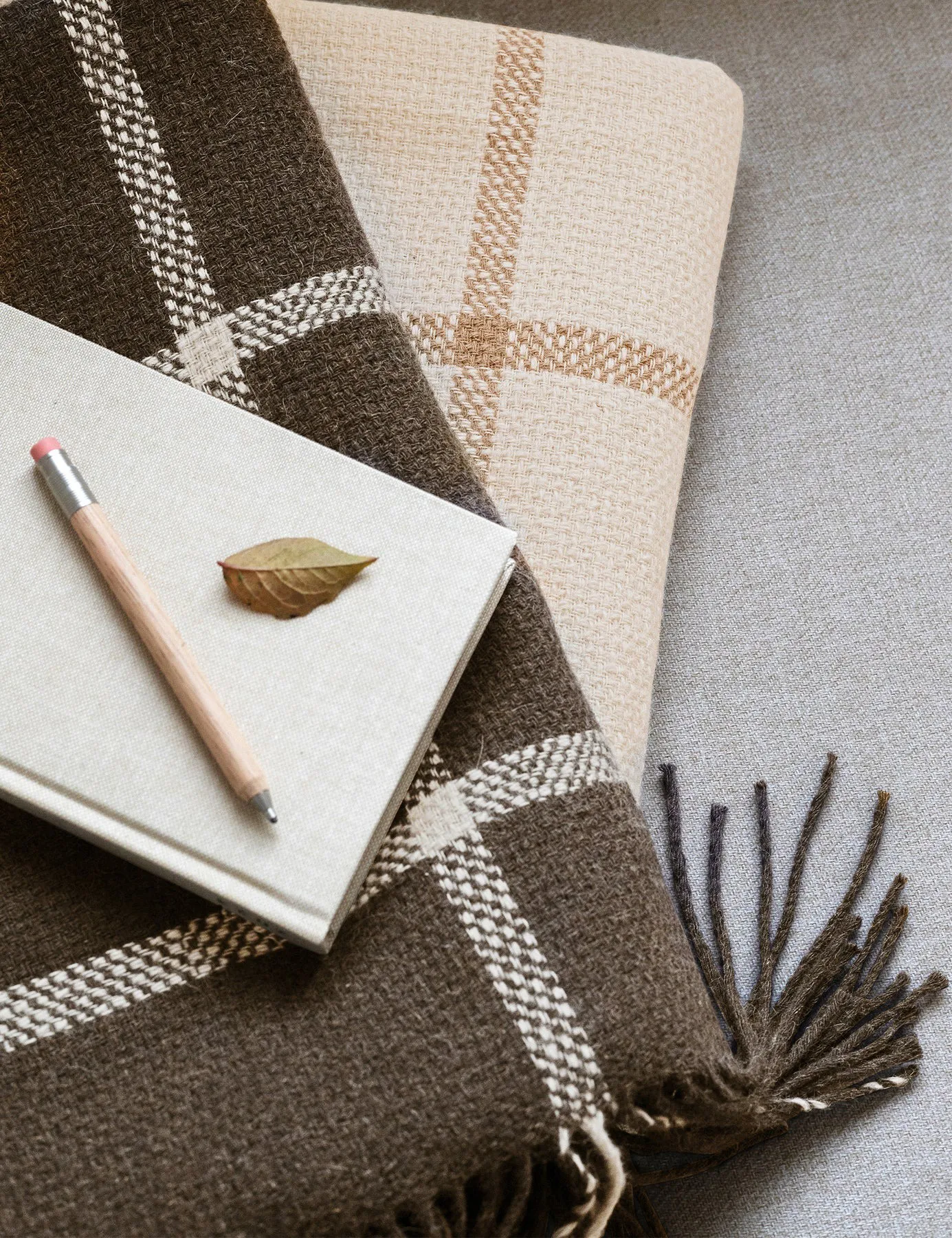 Tartan plaid 130x190 cm, Ivory Elvang Denmark