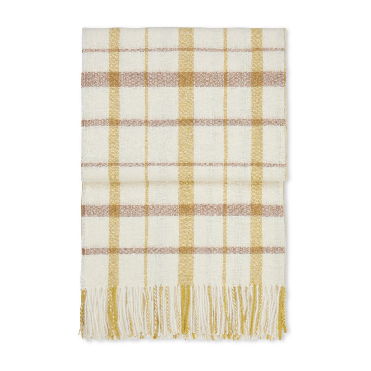 Elvang Denmark Tweed plaid 130x200 cm Light Yellow | Scandinavisch Interieur | Katoenen dekens & spreien | Geel