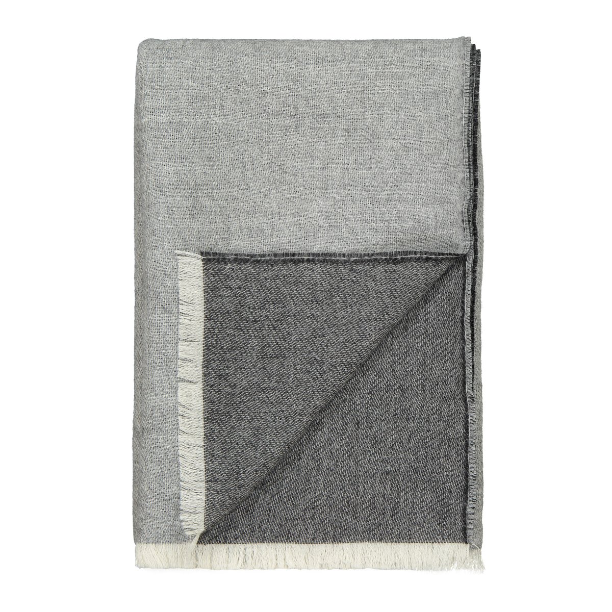 Elvang Denmark Venice plaid Wit-grijs | Scandinavisch Interieur | Wollen dekens & spreien | Grijs
