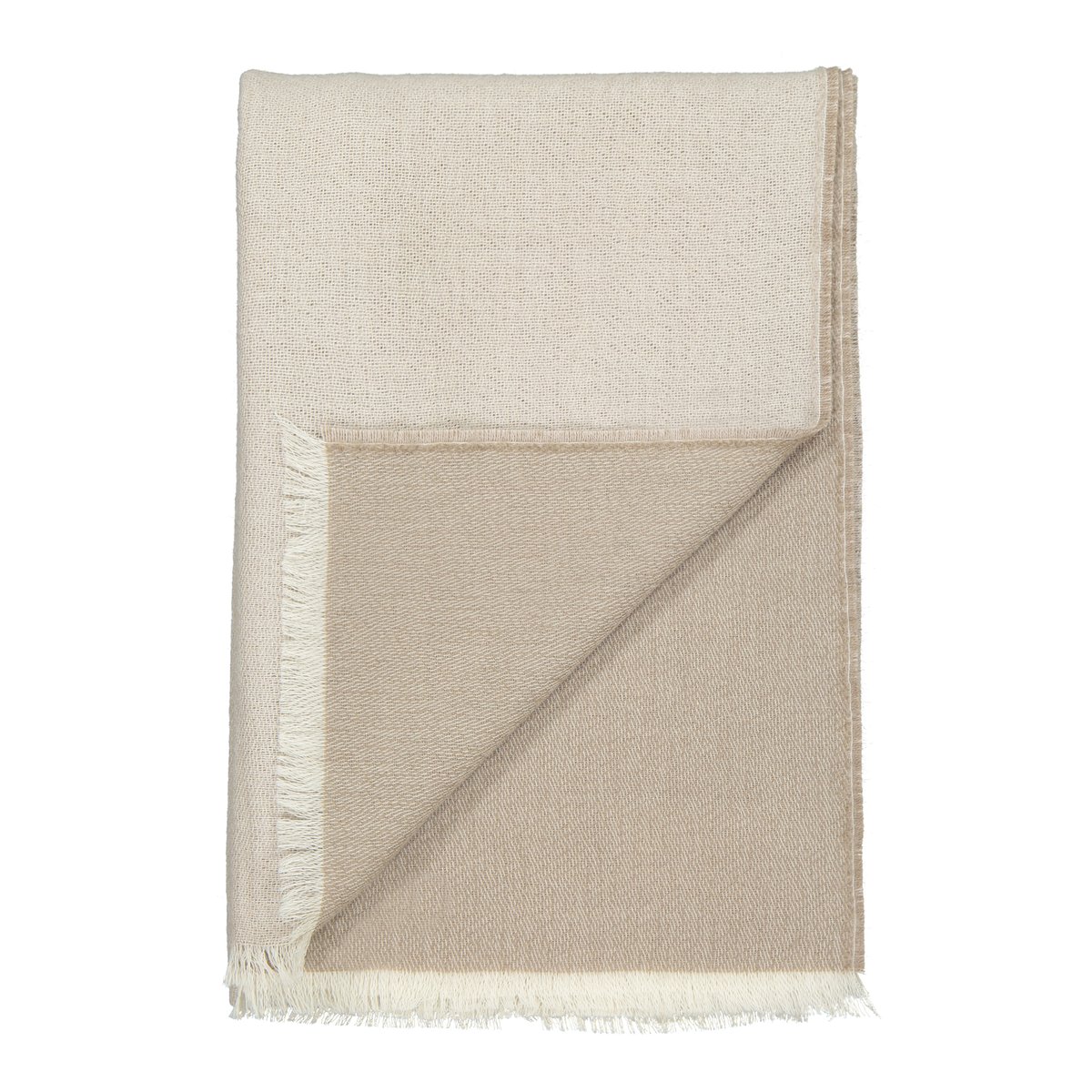 Elvang Denmark Venice plaid Wit-latte | Scandinavisch Interieur | Wollen dekens & spreien | Beige