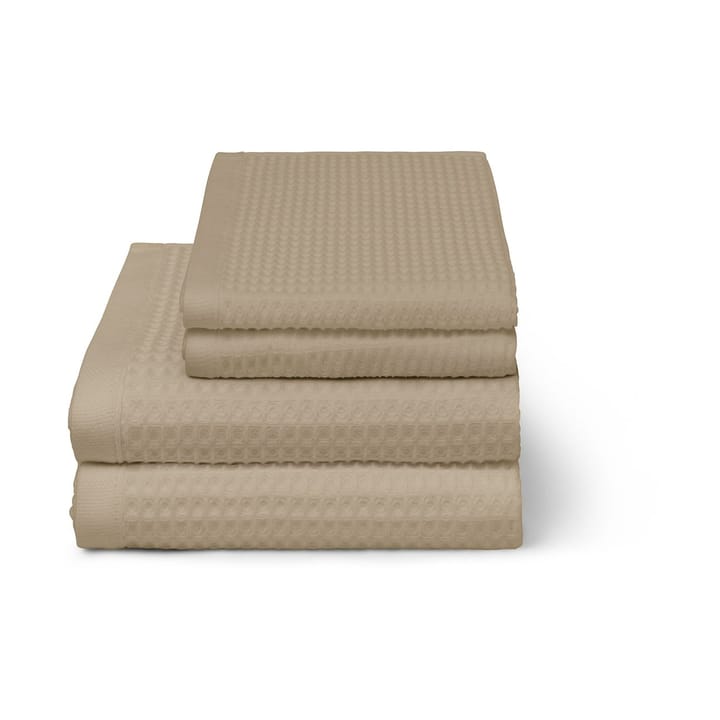 Waffle badhanddoek 70x140 cm, taupe Elvang Denmark