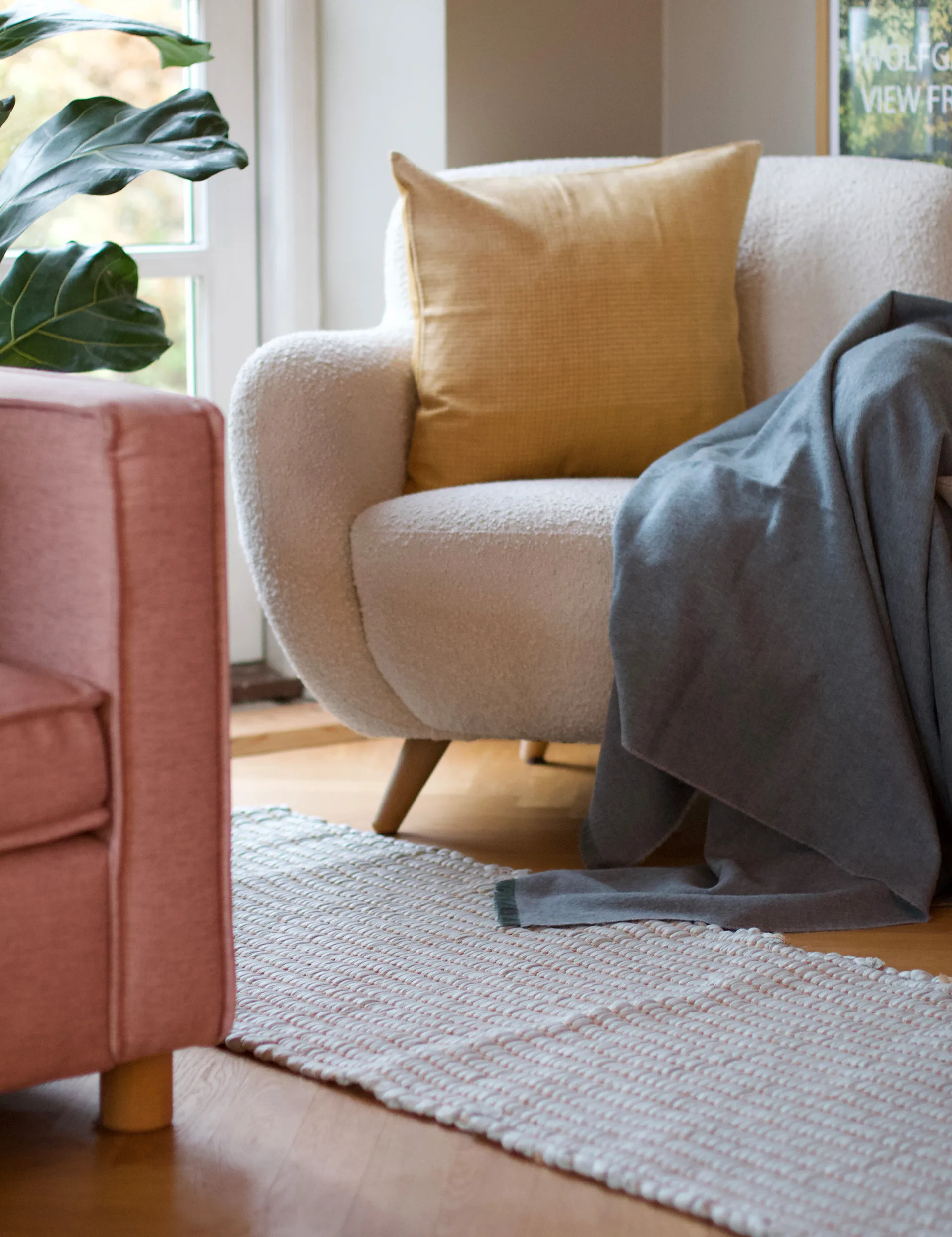 Walnut vloerkleed 60x150 cm, Ivory Elvang Denmark