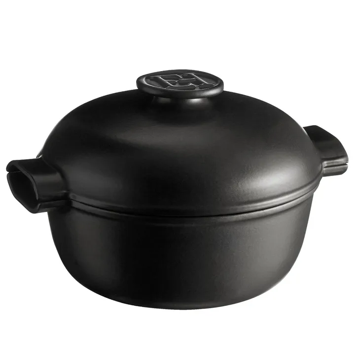 Cocotte ronde braadpan 30x27 cm - Donkergrijs - Emile Henry
