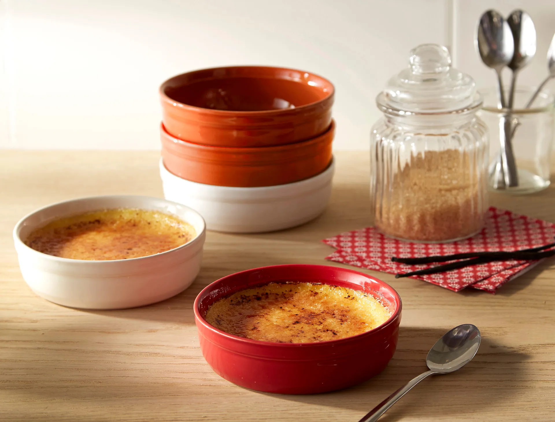 Creme Brulee vorm 2-pack, Rood Emile Henry