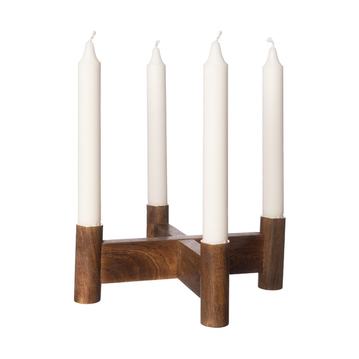 Ernst adventskandelaar Ø22x8 cm - Donkerbruin - ERNST