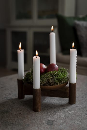 Ernst adventskandelaar Ø22x8 cm - Donkerbruin - ERNST