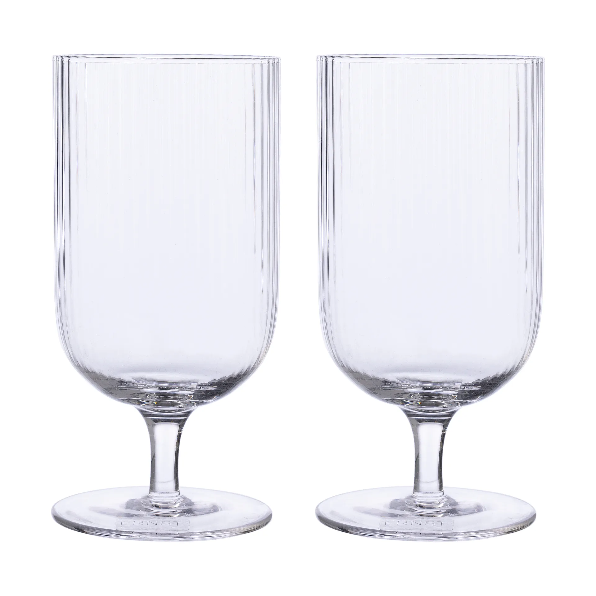 Ernst bierglas geribbeld 2-pack, Klaar ERNST