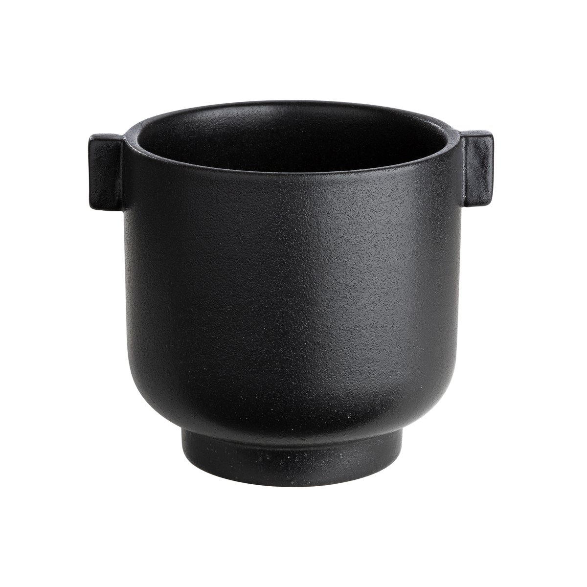 Ernst bloempot met oor h14 cm o14 cm | Scandinavisch Interieur | Bloempotten | Zwart