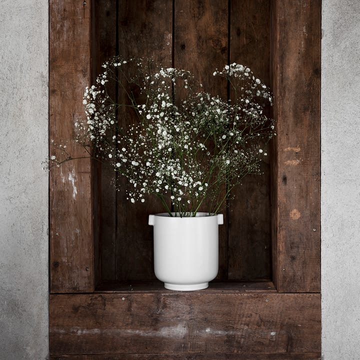 Ernst bloempot met oor wit zand - 22,5 cm - ERNST