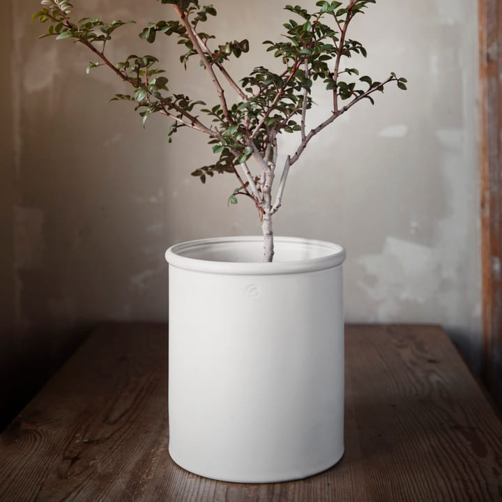 Ernst bloempot met rand wit - 20,5 cm - ERNST