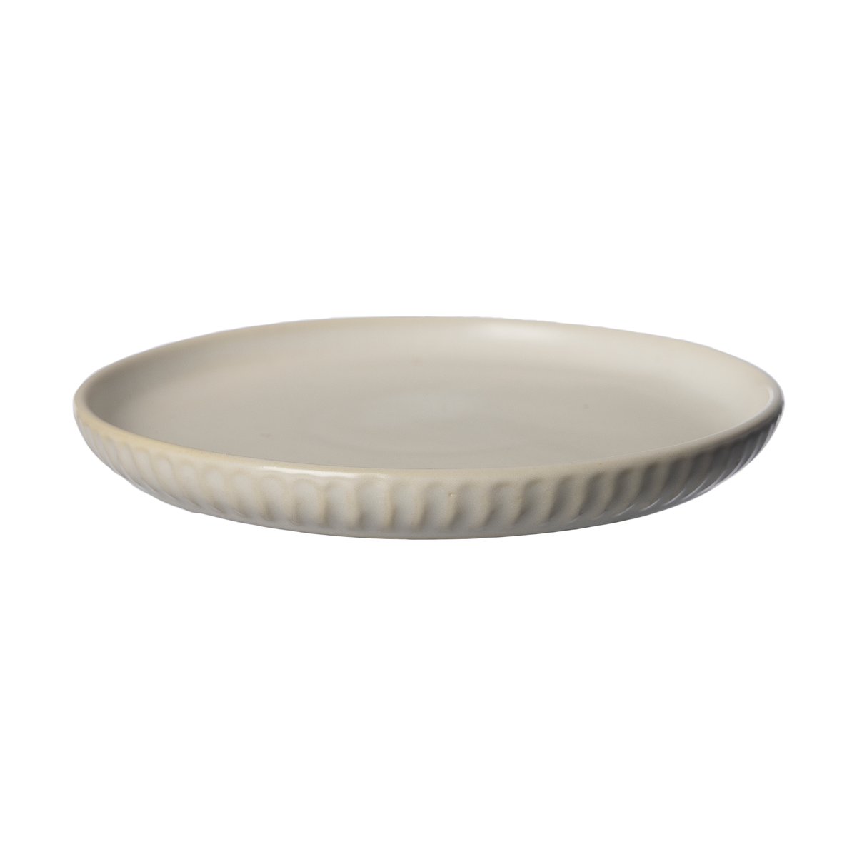 Ernst bord geribbeld o16 cm Naturel wit | Scandinavisch Interieur | Kleine borden | Wit