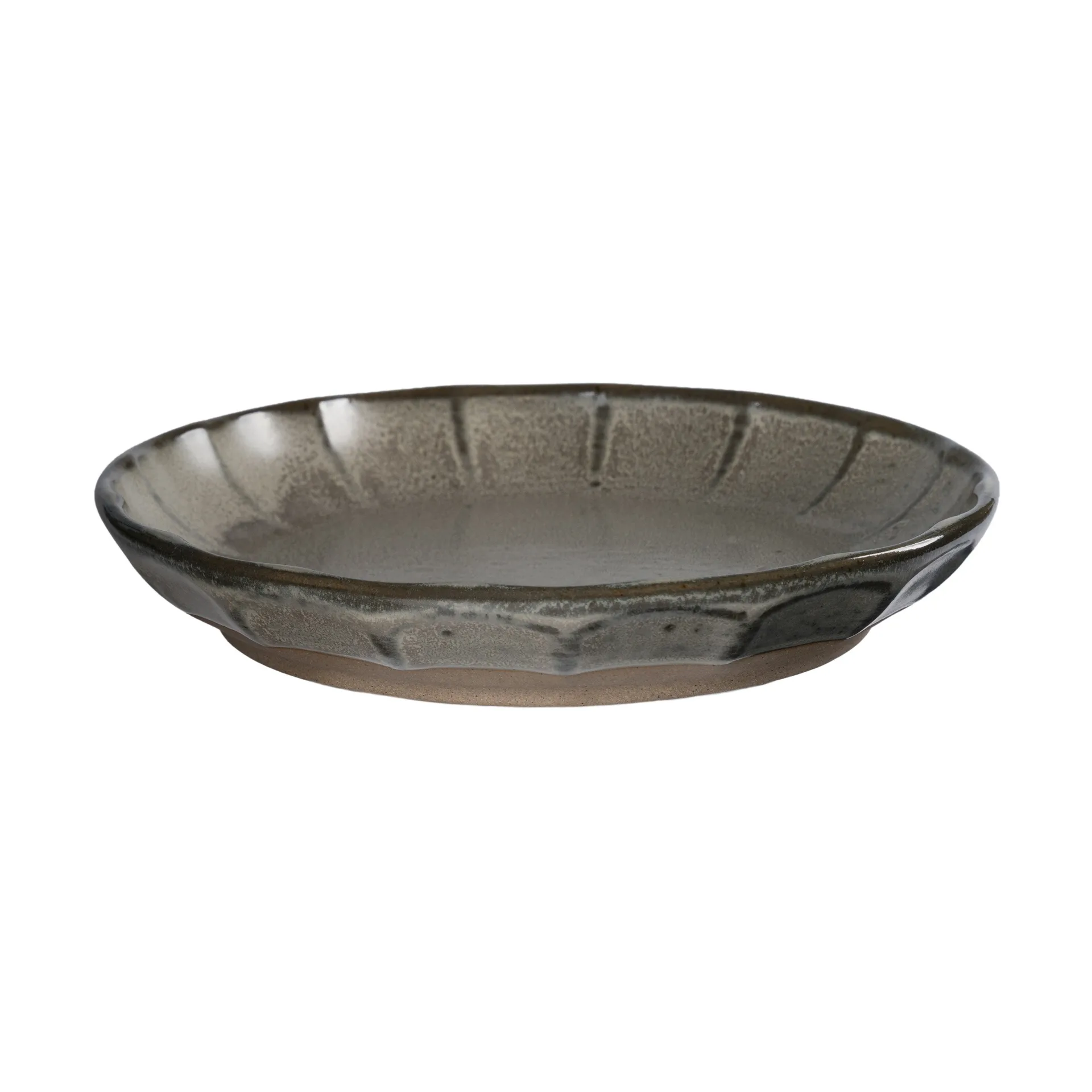 Ernst bordje steengoed, Grijs-naturel, Ø17x3 cm ERNST