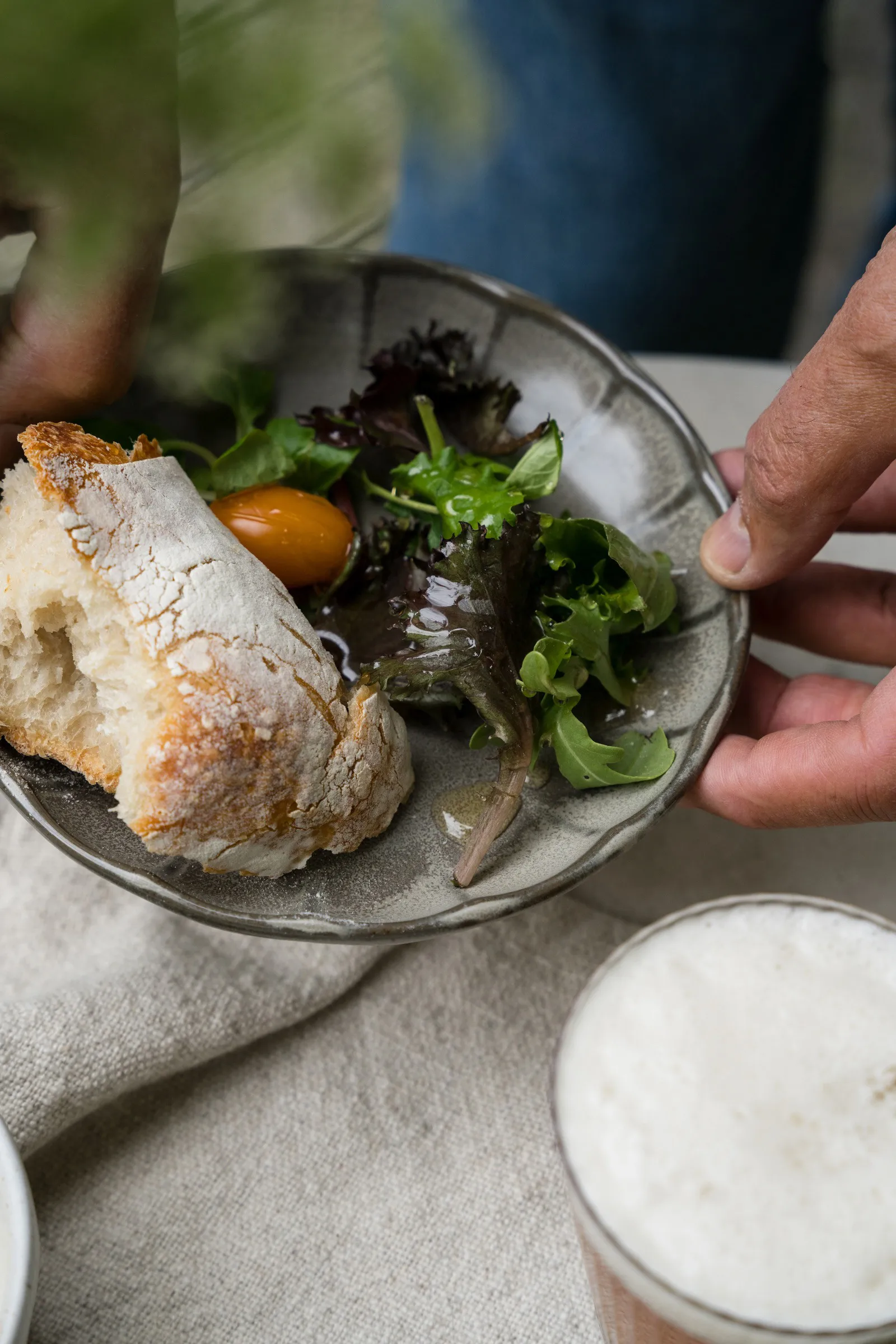 Ernst bordje steengoed, Grijs-naturel, Ø17x3 cm ERNST