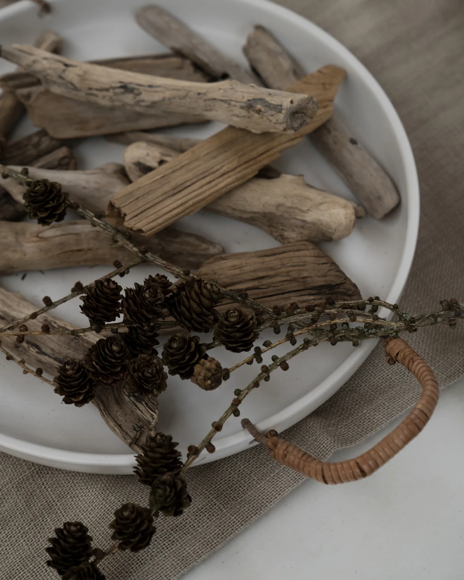 Ernst dienblad met handgrepen wit, Ø35 cm ERNST