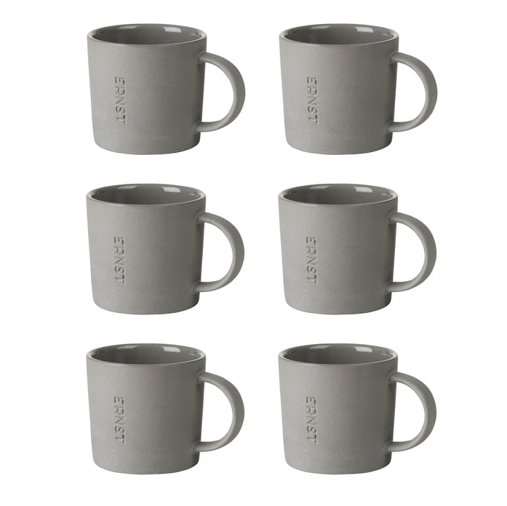 Ernst espressokopje aardewerk 6-pack - Grijs - ERNST
