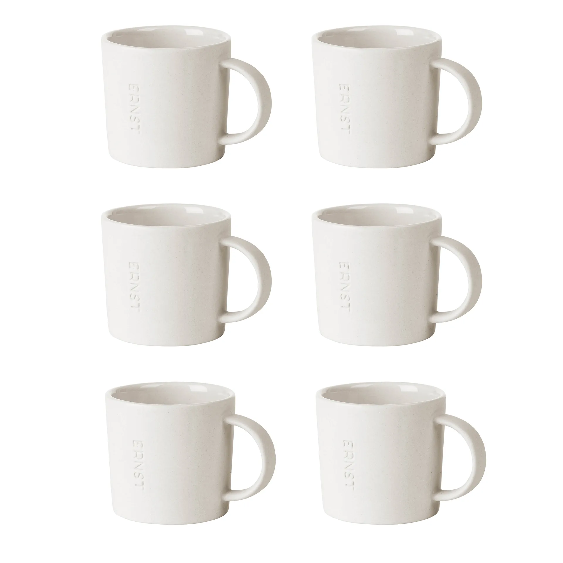 Ernst espressokopje aardewerk 6-pack, Wit ERNST