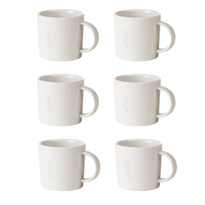 Ernst espressokopje aardewerk 6-pack - Wit - ERNST