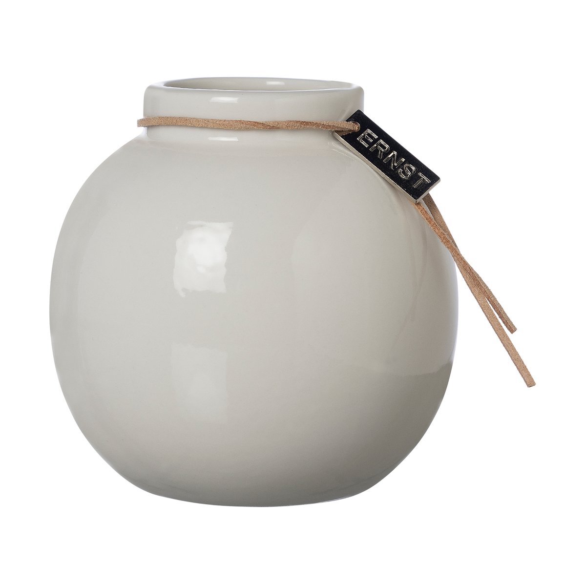 Ernst geglazuurde vaas wit o10 cm | Scandinavisch Interieur | Vazen | Wit