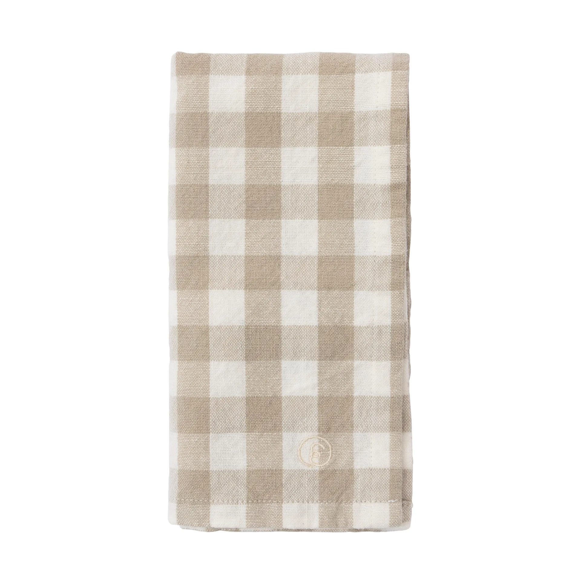 Ernst geruite servet 40x40 cm, Beige-wit ERNST