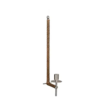 Ernst gevlochten wandlamp - Geborsteld staal, 47 cm - ERNST