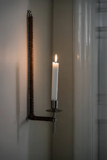 Ernst gevlochten wandlamp - Geborsteld staal, 47 cm - ERNST