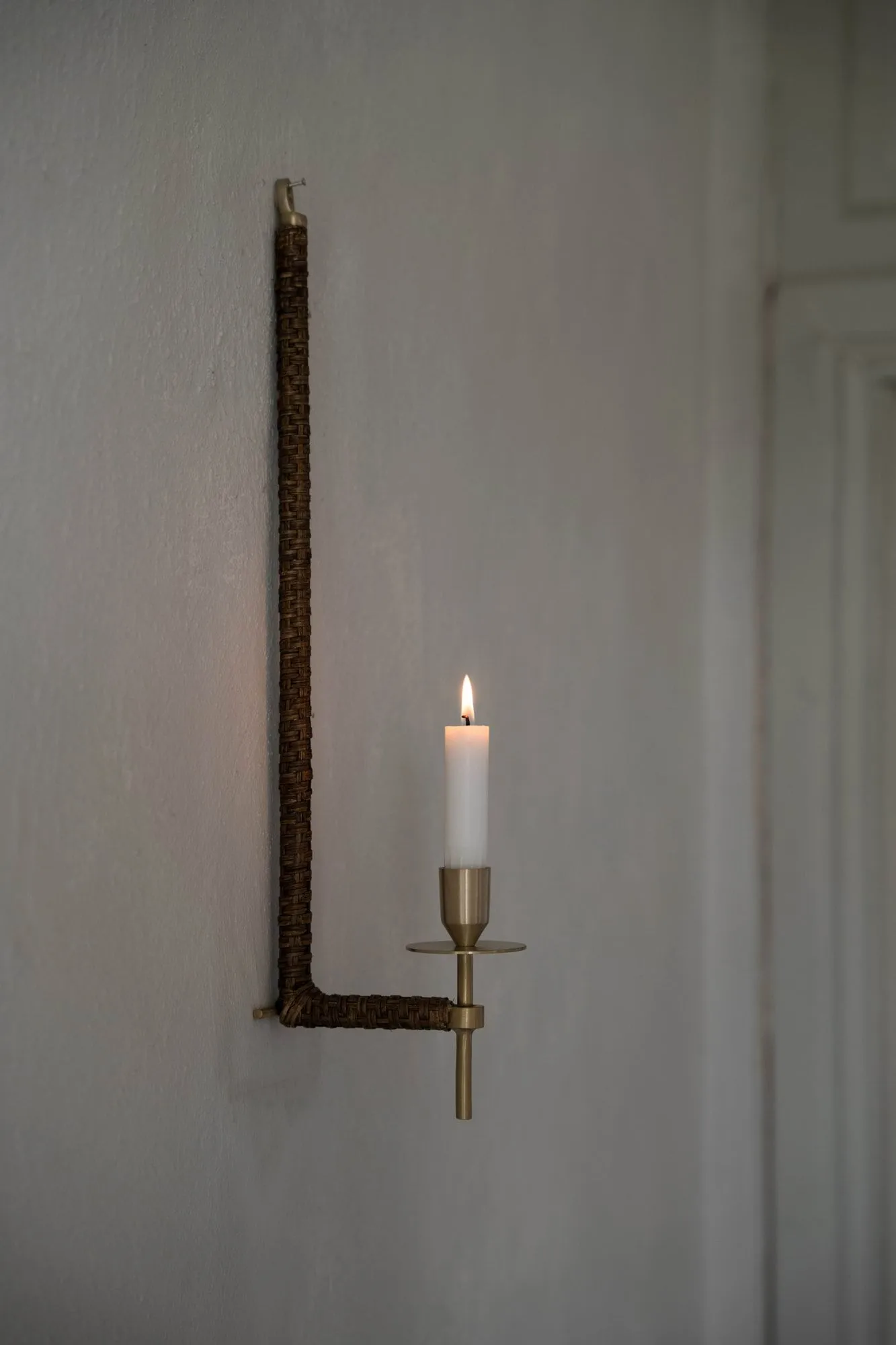 Ernst gevlochten wandlamp, Messing, 47 cm ERNST