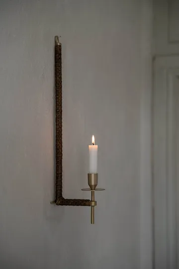Ernst gevlochten wandlamp - Messing, 47 cm - ERNST