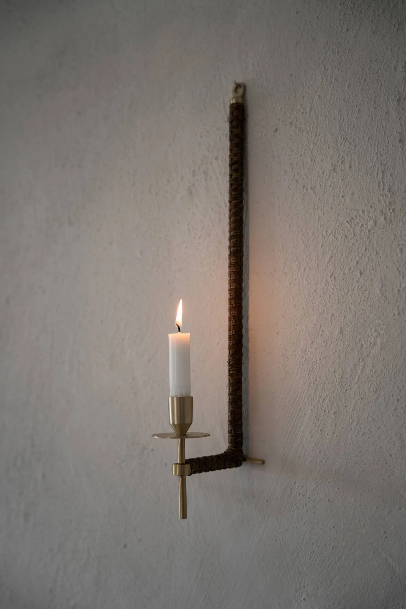Ernst gevlochten wandlamp, Messing, 47 cm ERNST
