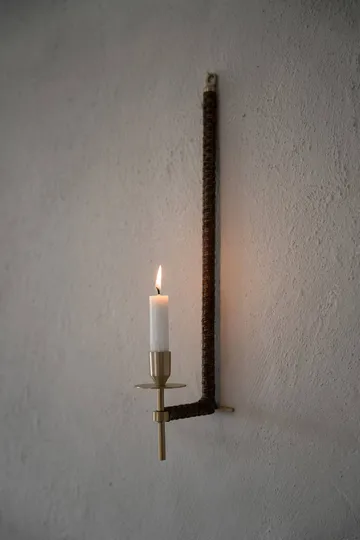 Ernst gevlochten wandlamp - Messing, 47 cm - ERNST