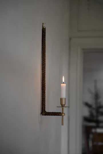 Ernst gevlochten wandlamp - Messing, 47 cm - ERNST