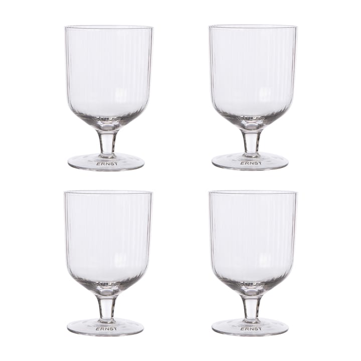 Ernst glas op voet 4-pack , Transparant ERNST