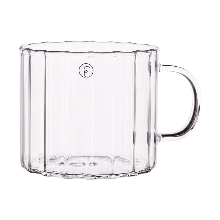 Ernst glazen mok geribbeld Ø8 cm - Helder - ERNST