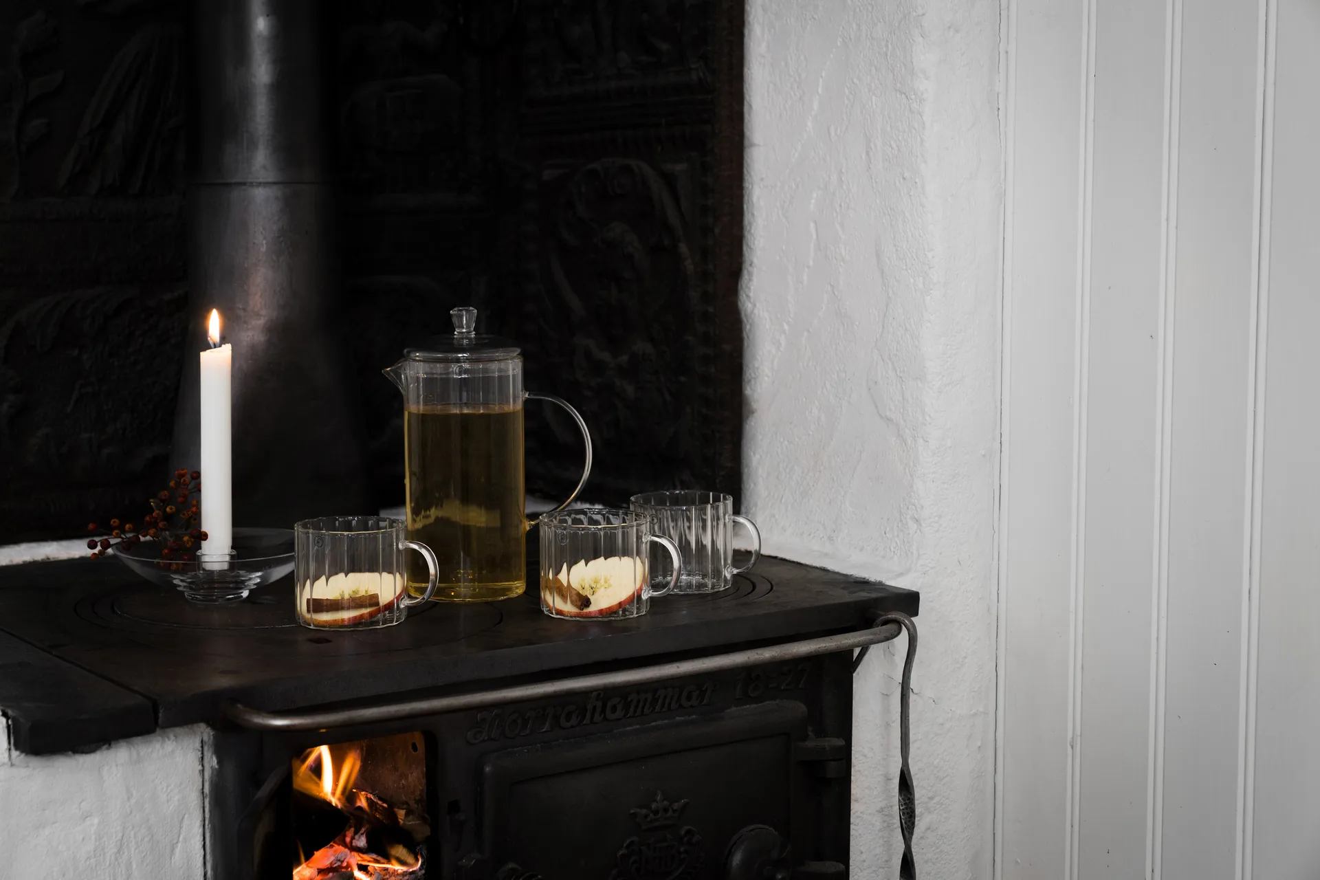 Ernst glazen mok geribbeld Ø8 cm, Helder ERNST