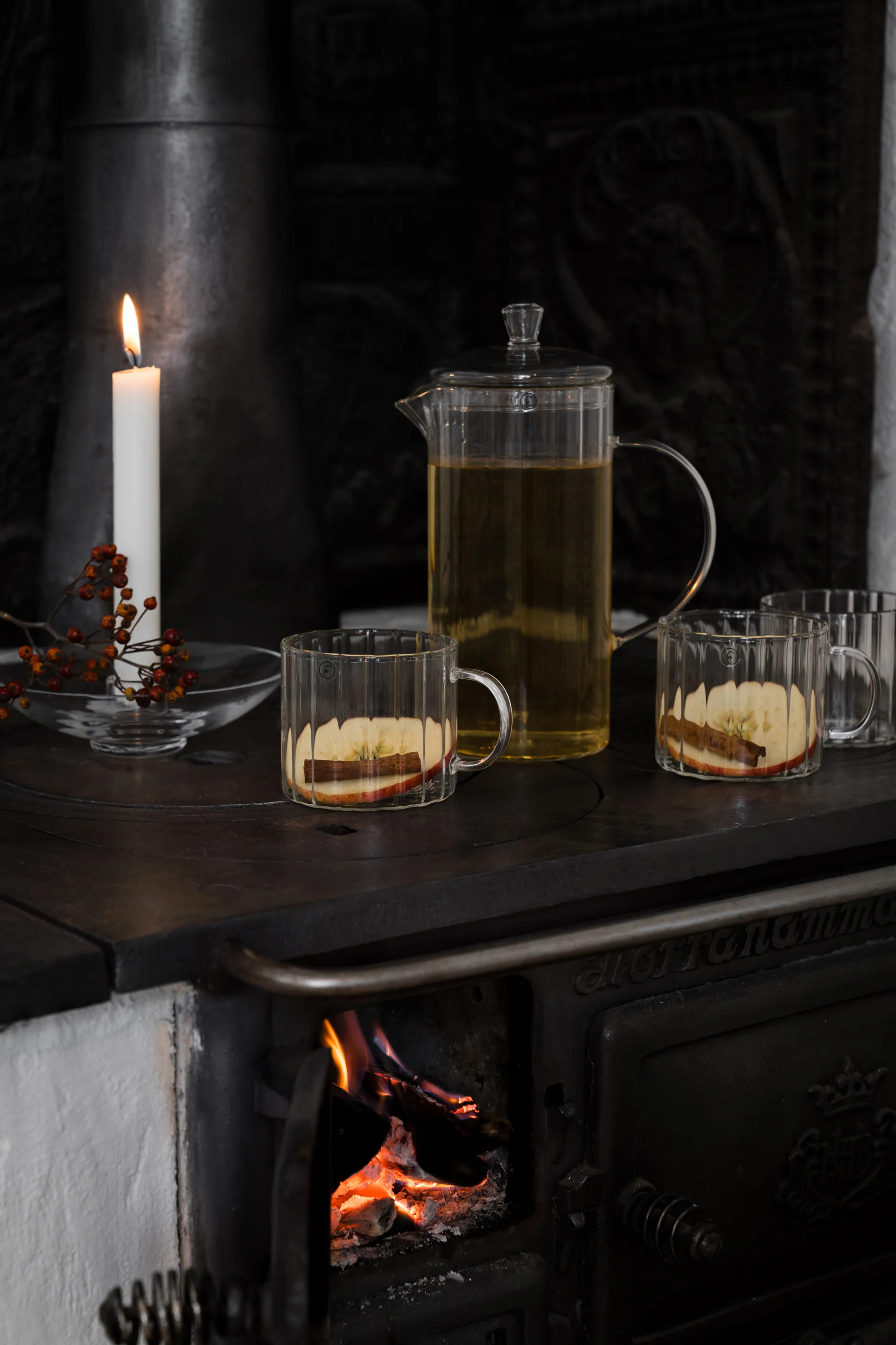 Ernst glazen mok geribbeld Ø8 cm, Helder ERNST