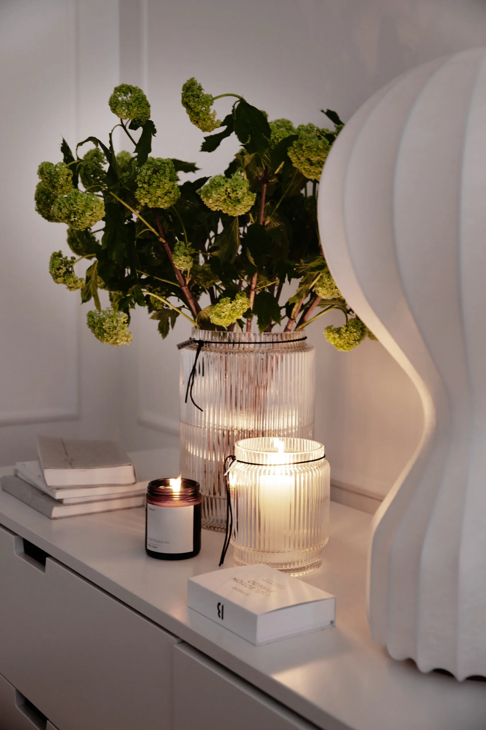 Ernst glazen vaas geribbeld transparant, Ø12,7 cm ERNST