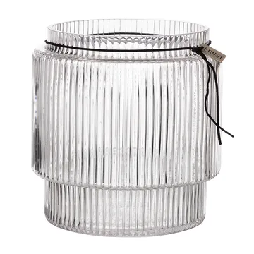 Ernst glazen vaas geribbeld transparant - Ø19,5 cm x H20 cm - ERNST