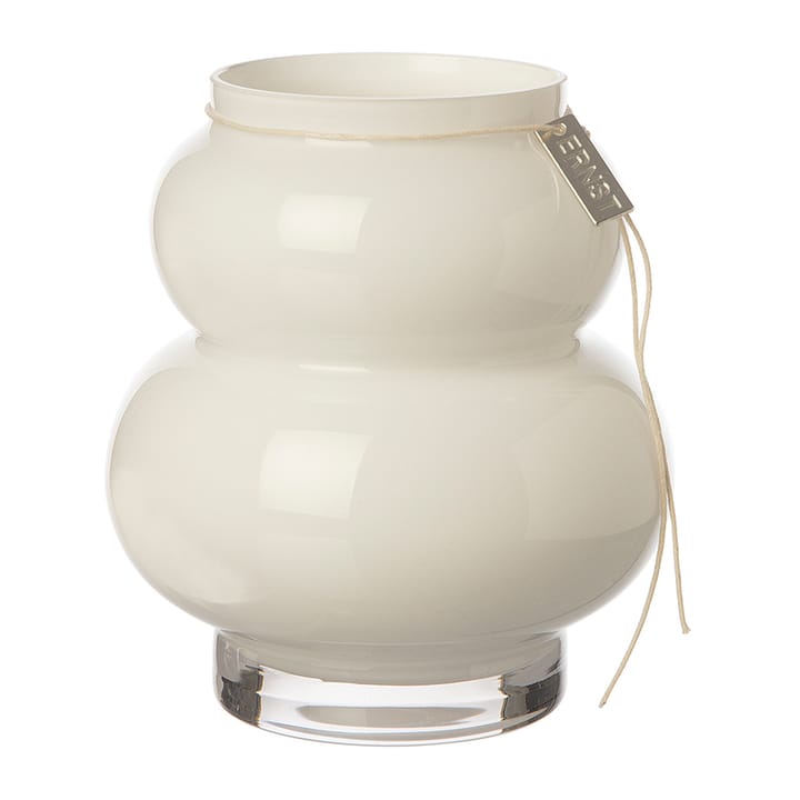 Ernst glazen vaas gewelfd 14 cm, Wit ERNST