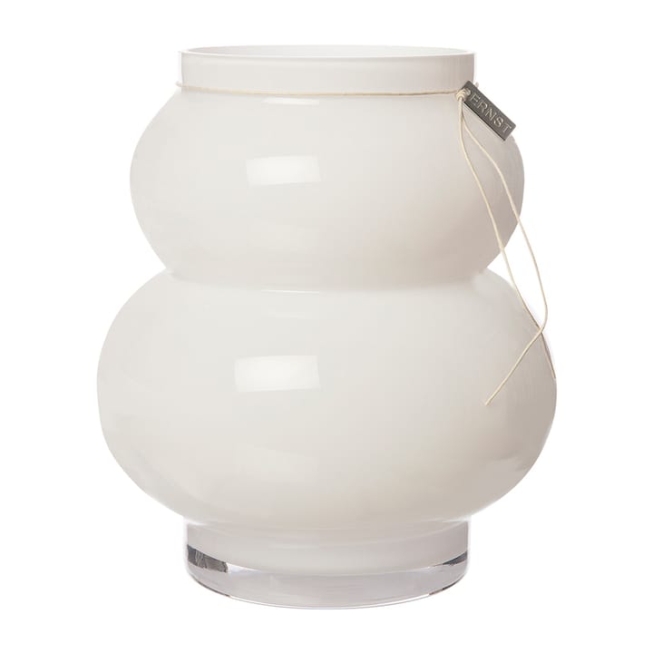 Ernst glazen vaas gewelfd 21,5 cm - Wit - ERNST
