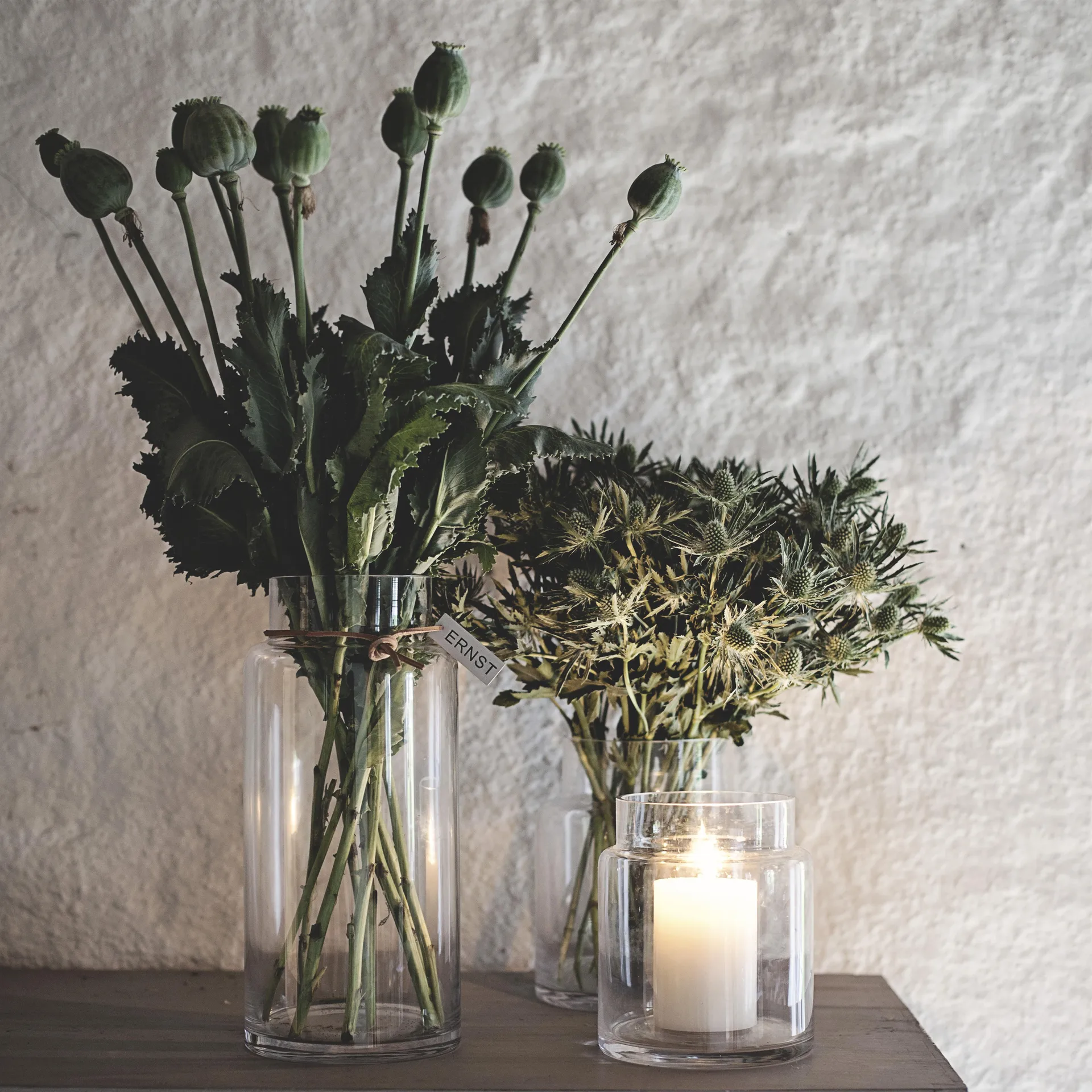 Ernst glazen vaas H33 cm. Ø 11,5 cm., helder ERNST