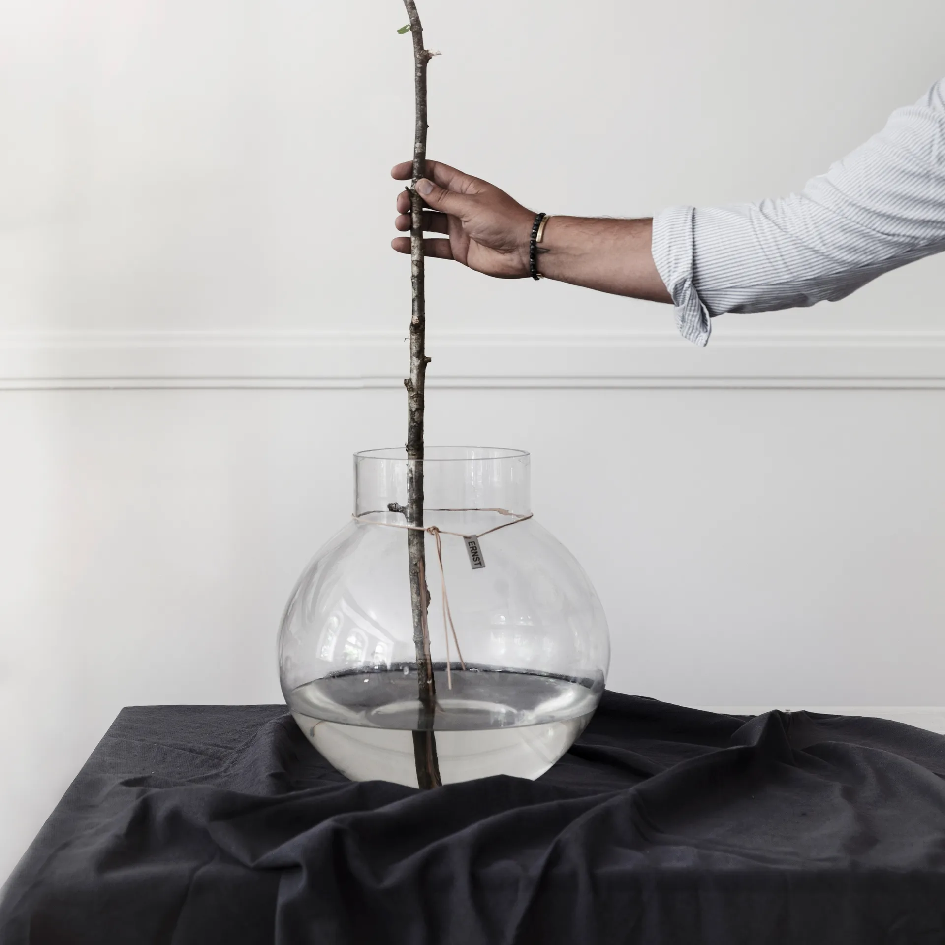 Ernst glazen vaas H37 cm Ø38 cm, Helder ERNST