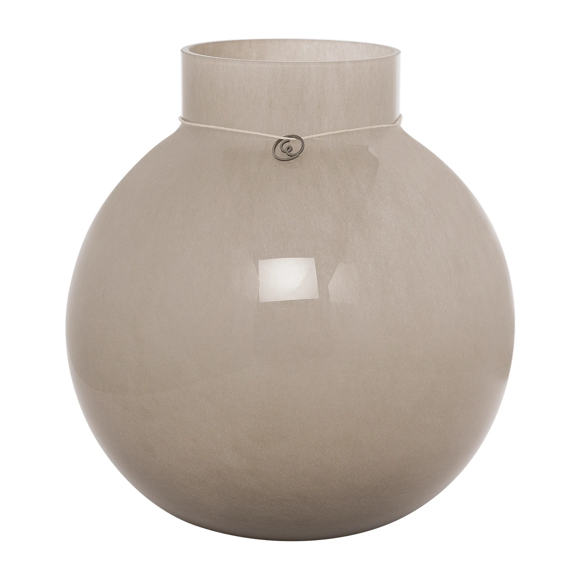 Ernst glazen vaas rond beige, H22 cm Ø21 cm ERNST