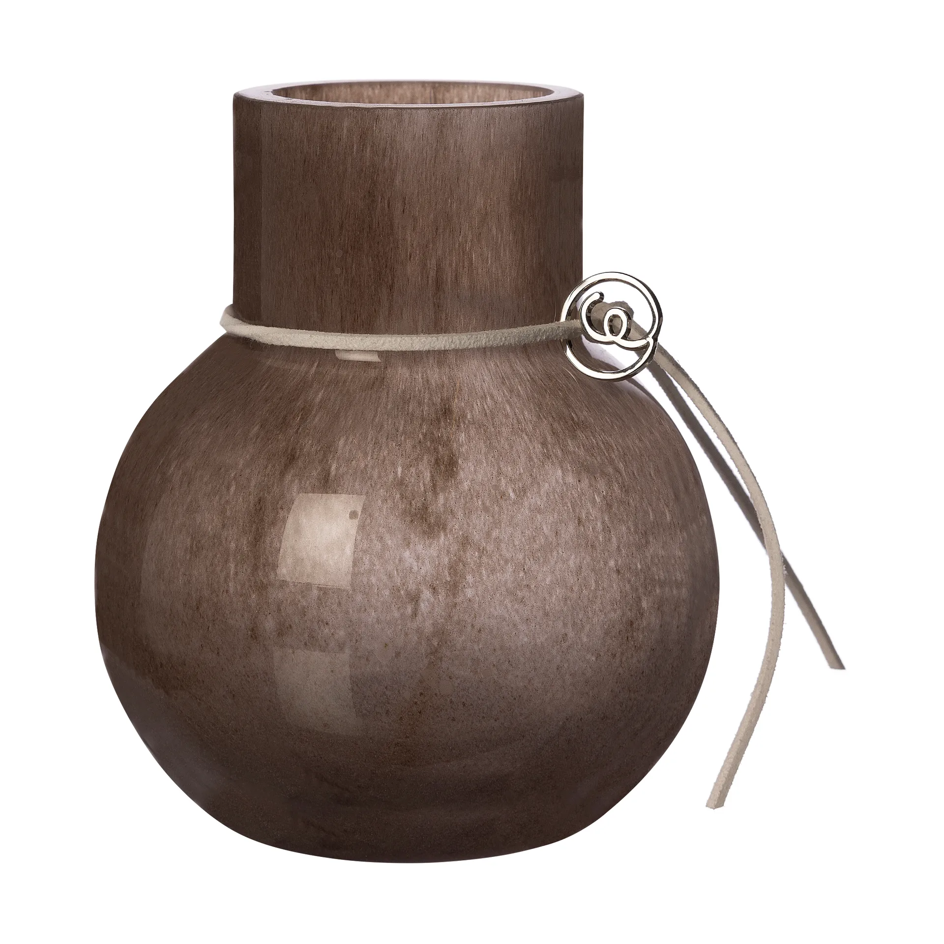 Ernst glazen vaas rond bruin, H10 cm Ø9 cm ERNST