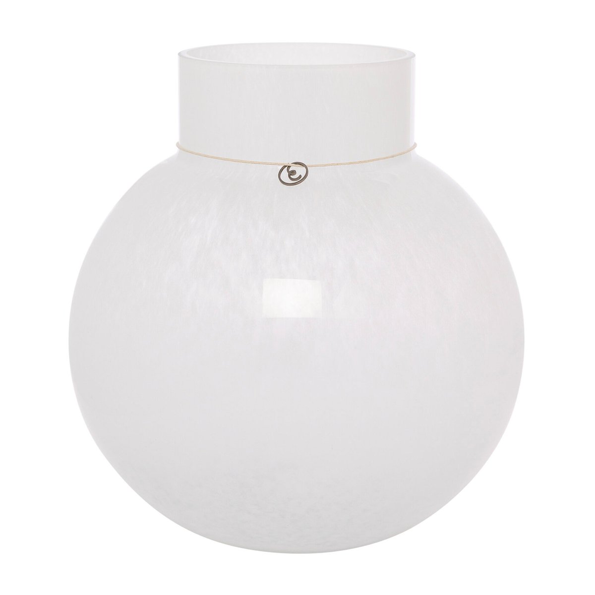 Ernst glazen vaas rond wit H25 cm o24 cm | Scandinavisch Interieur | Vazen | Wit