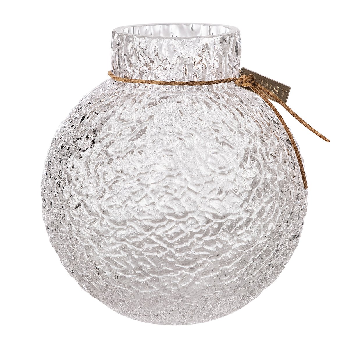 Ernst glazen vaas structuur transparant o13 cm | Scandinavisch Interieur | Vazen | Transparant