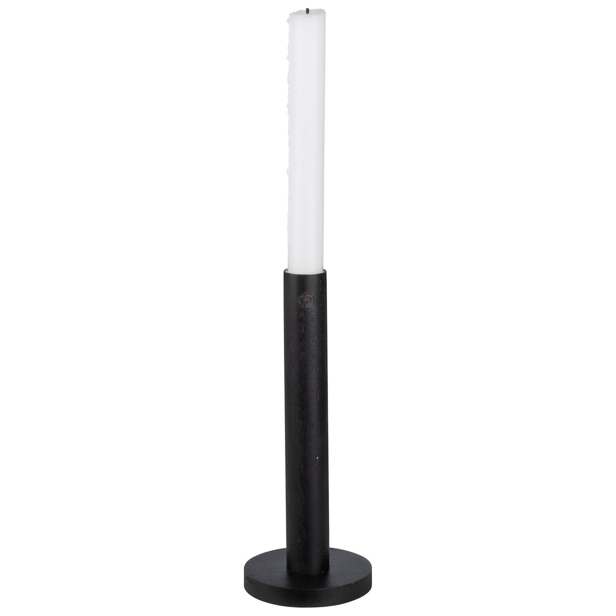 Ernst houten kandelaar zwart 20 cm | Scandinavisch Interieur | Kandelaars | Zwart
