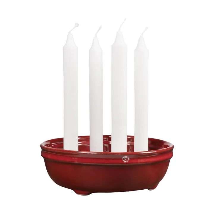 Ernst kaarsenschaal 4 kaarsen - Rood - ERNST