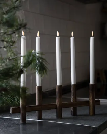 Ernst kandelaar 5 kaarsen - Donker hout - ERNST