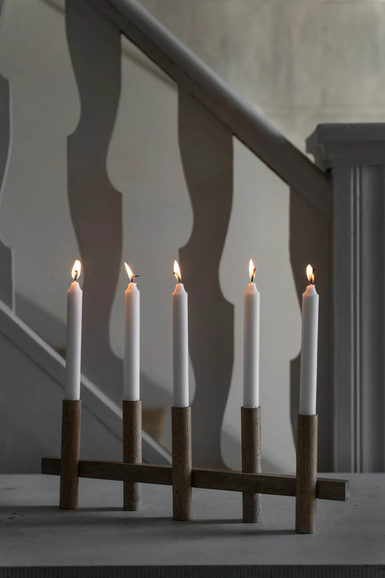 Ernst kandelaar 5 kaarsen, Licht hout ERNST